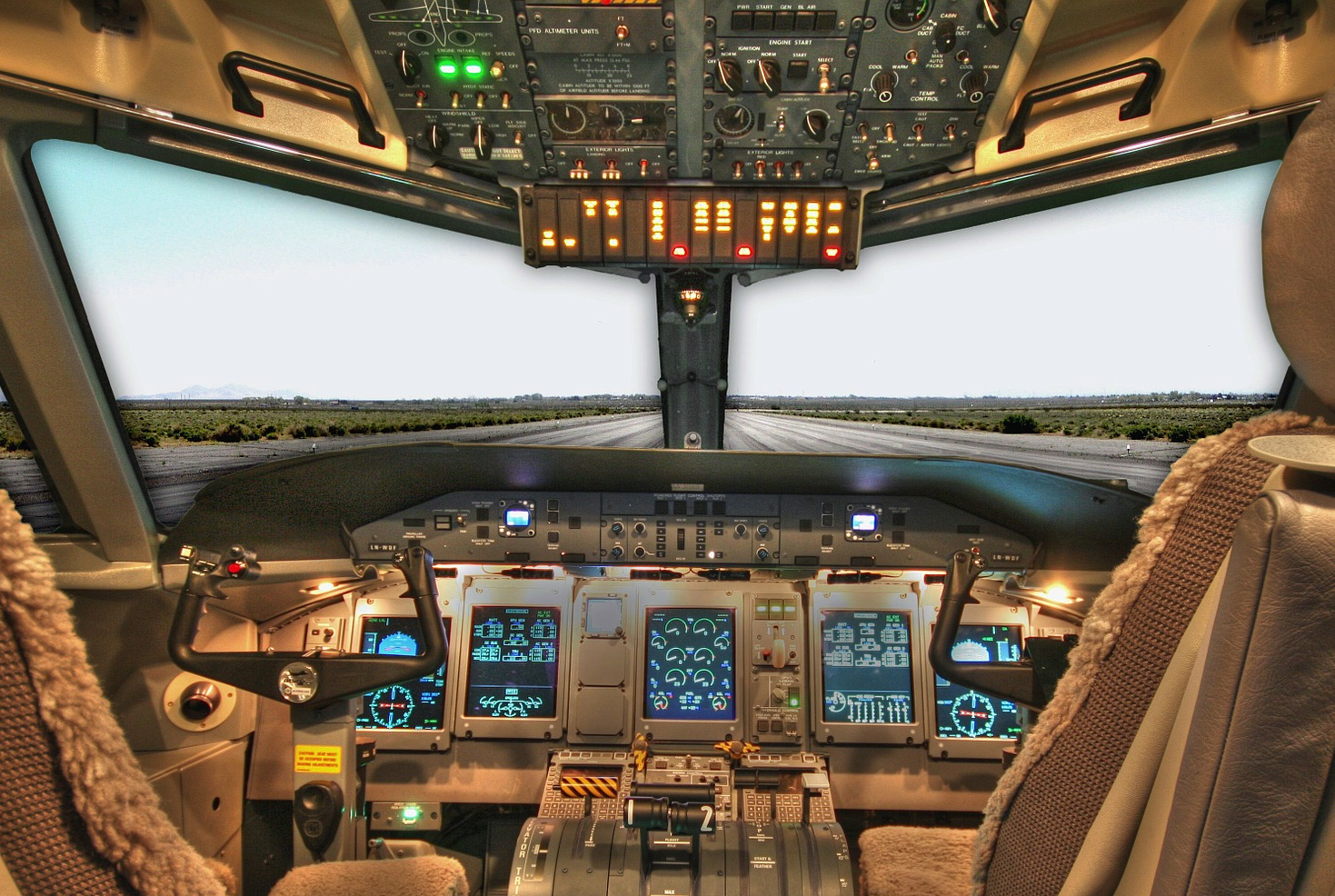 cockpit of airplane